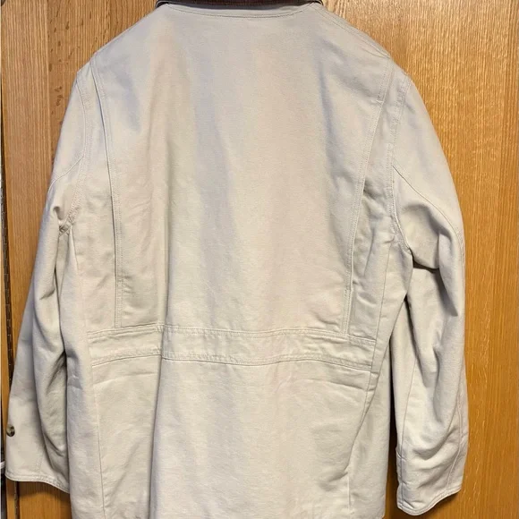 Men’s J. Crew Cream Jacket with Brown corduroy collar
